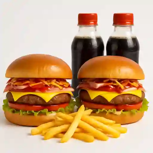 Combo 2 Hamburguesas Sencillas