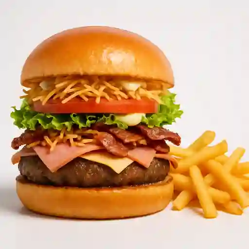 Golden Burguer + Papas a la Francesa