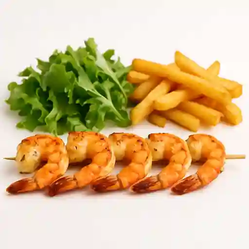 Brocheta De Langostinos  Sencillo