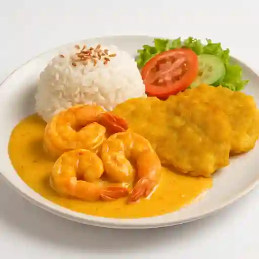 Langostinos Cremosos en Salsa Chontaduro y Coco