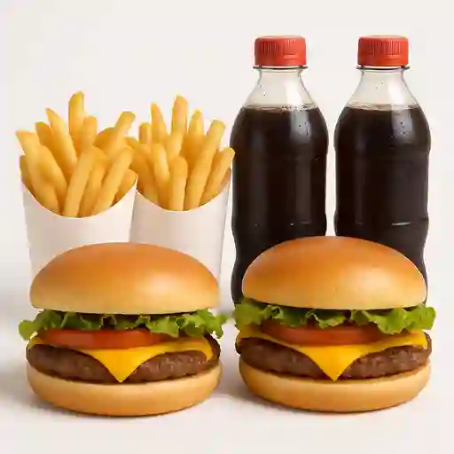 Combo X 2 Hamburguesas Sencillas