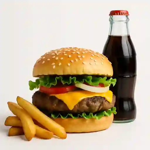 Combo Hamburguesa Res