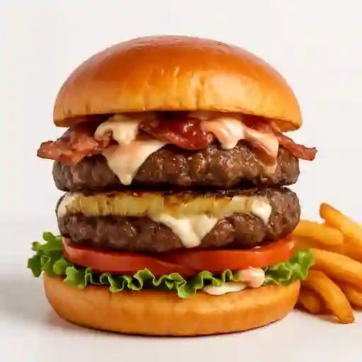 Hamburguesa Doble Carne en Combo