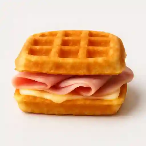 Waffle de Jamón y Queso