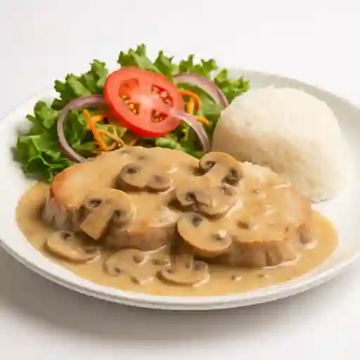 Lomo en Salsa Champiñón