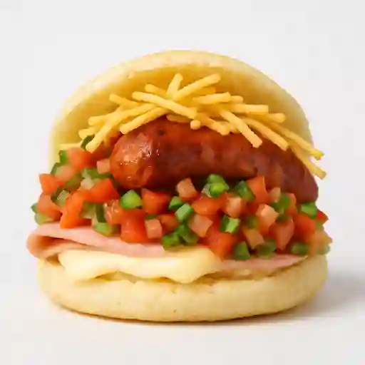 Arepa de Chorizo en Pico de Gallo