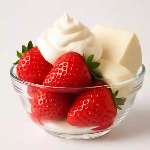 Fresas con Crema y Queso
