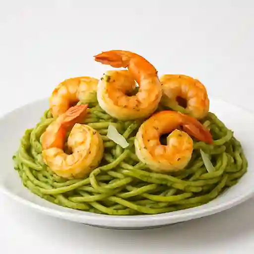 Camarón y Pesto