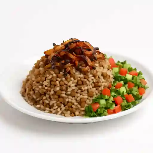 Mujaddara con Ensalada