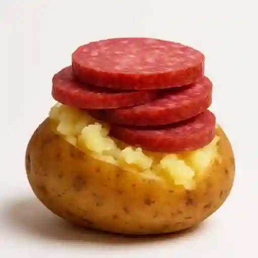 Papa Con Salchichón
