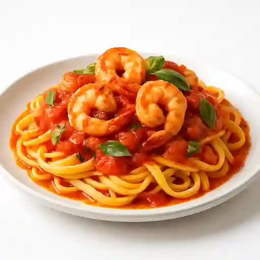 Pasta con Salsa de Camarones Marinara