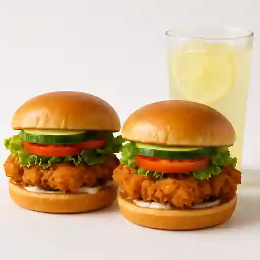 Dos Sándwich de Pollo + Limonada.