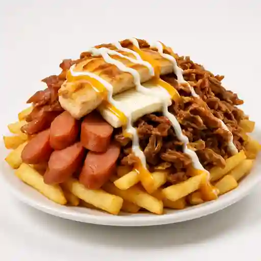 Salchipapa Pechuga y Pernil