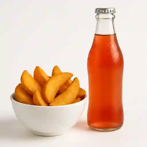 Papa en Cascos y Gaseosa 250 ml