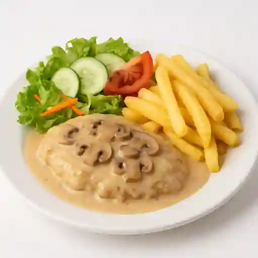 Pollo en Champiñón