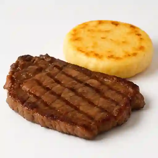 Carne con Arepa