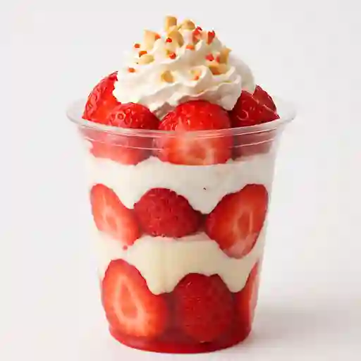 Fresa con Crema y Leche Condensada