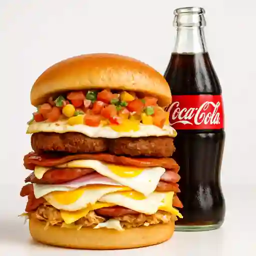 Hamburguesa Gastrodiaco y Coca Cola