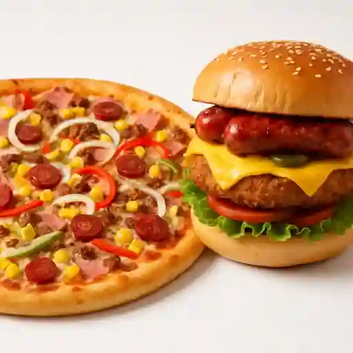 Pizza Ranchera y Hamburguesa Gastrodiac