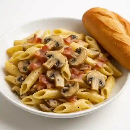Pasta Penne con Champiñones