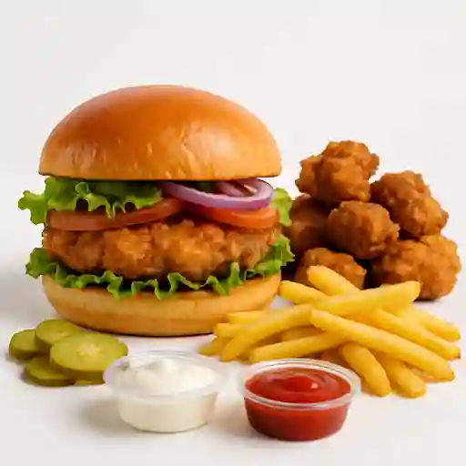 Hamburguesa Pollo + Chunks 250 gr
