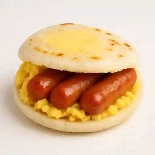 Arepa con Salchicha Ranchera