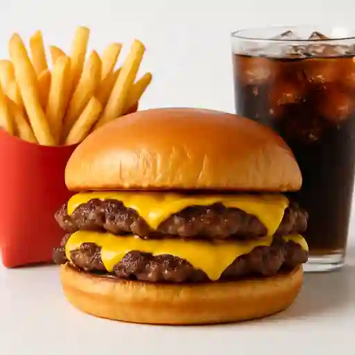 Combo Doble Smash + Papas + Bebida