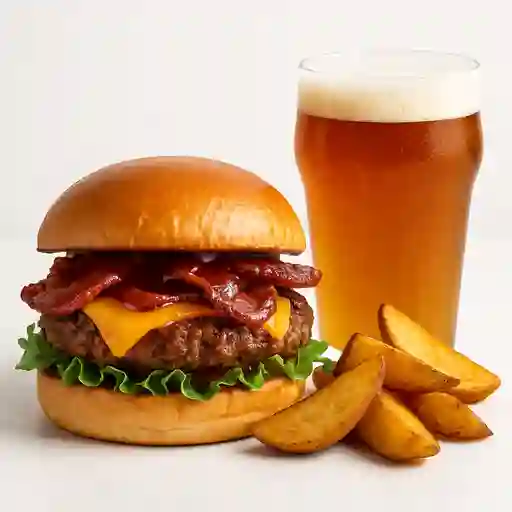 Combo Bbq Bacon + Papas + Cerveza