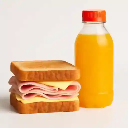Sándwich de Jamón y Queso+ Gaseosa O Jueguito