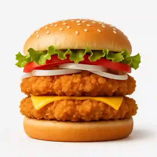 Hamburguesa Doble Pollo Clásica