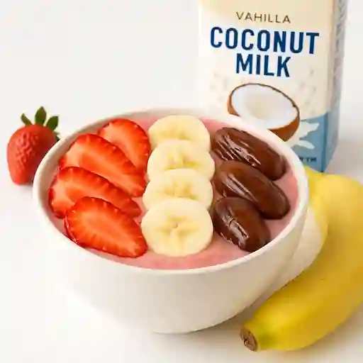 Fresa,banano,datil Sin Hueso, Leche de Coco Vainilla