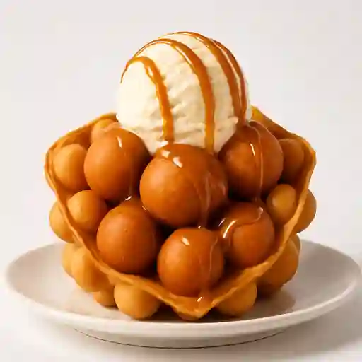 Wafle de Buñuelo Arequipe y Helado