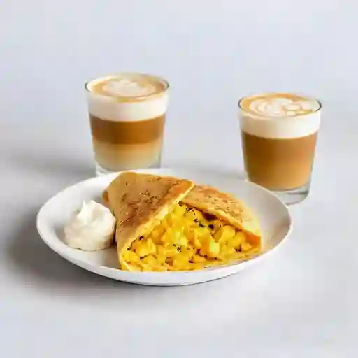 Arepa De Huevo + Latte