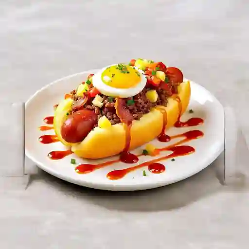 Hot dog ropa vieja
