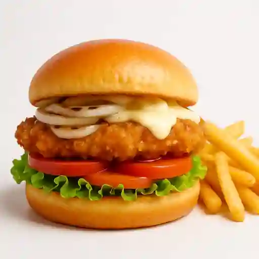 Combo Hamburguesa Pollo Apanado X2
