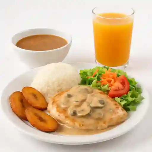 Pechuga en salsa de champiñones