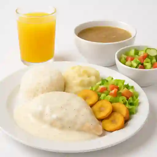 Pechuga en crema de leche