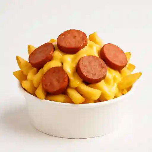 Salchipapa + queso dc
