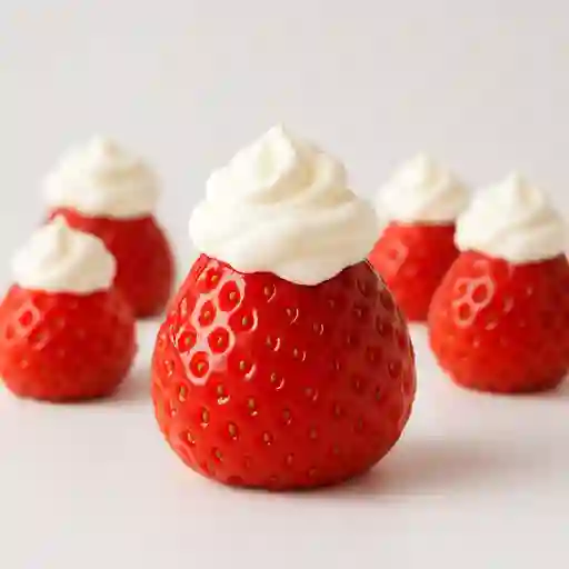 Fresa con crema pequeñas