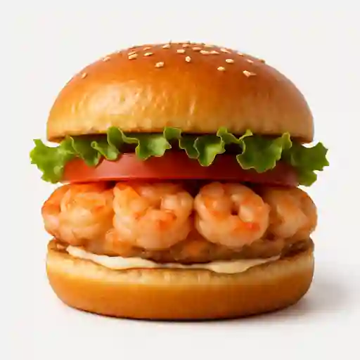 Hamburguesa de camarón sencilla