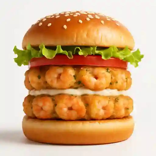 Hamburguesa de camarón doble
