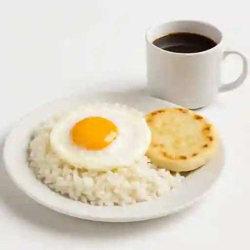 Arroz con huevo frito