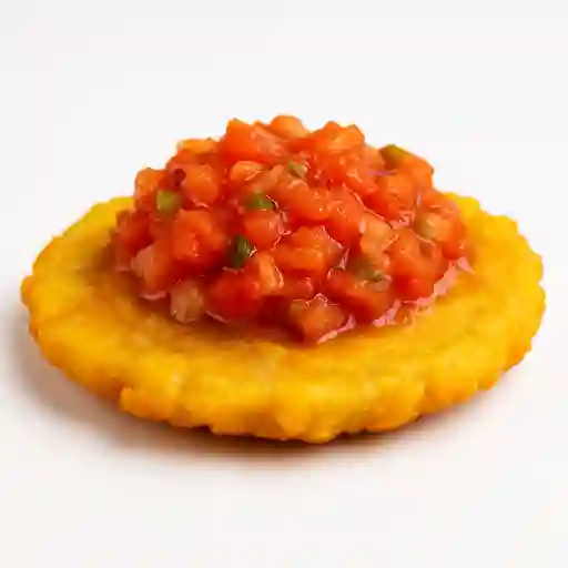 Patacón con hogao