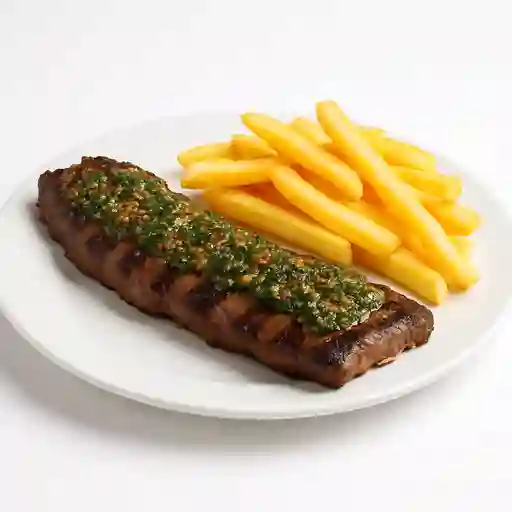 Entraña con papas fritas