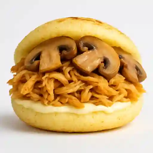 Arepa con Queso y Champiñones