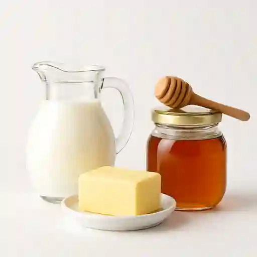 Lechera, mantequilla y miel