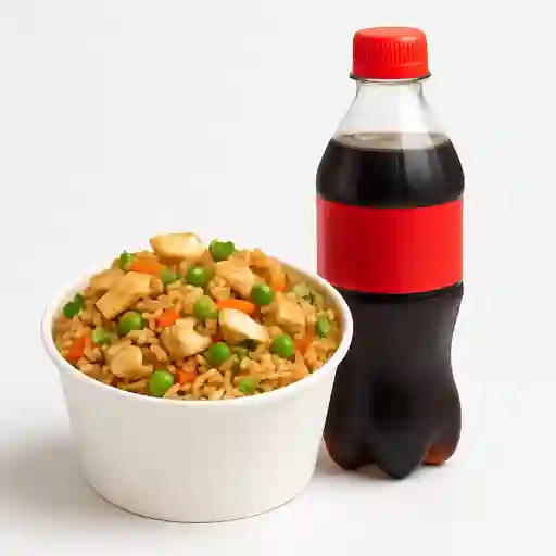 Arroz Chino de Pollo Personal con Bebida
