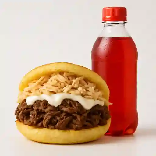 Arepa combinada + gaseosa