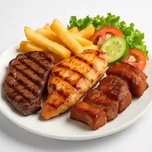 Churrascos, carne, pollo, cerdo