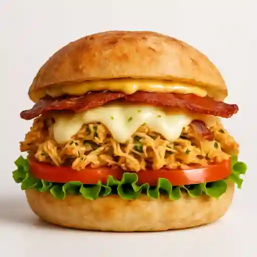 Sándwich Pulled Chicken Gratinado
